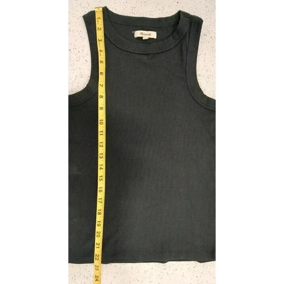 Madewell Brightside Supima Rib Racerback Tank Top Size Medium - Picture 5 of 7